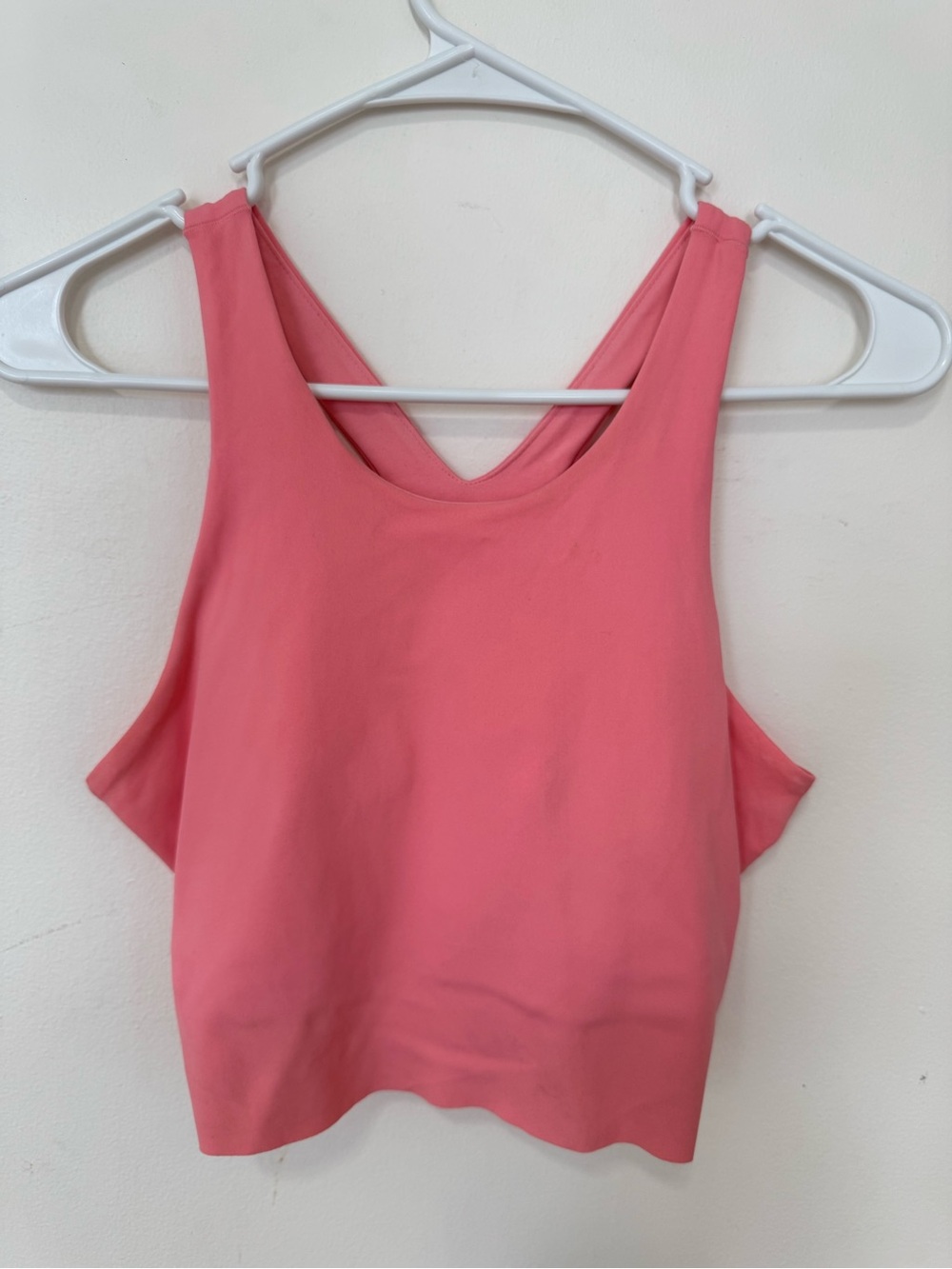 Women's Pink Yoga Racerback Crop Tank Top